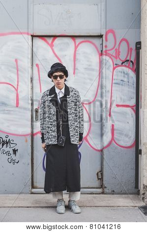 People Outside Dirk Bikkembergs Fashion Show Building For Milan Men's Fashion Week 2015
