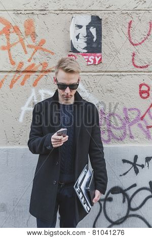 People Outside Dirk Bikkembergs Fashion Show Building For Milan Men's Fashion Week 2015