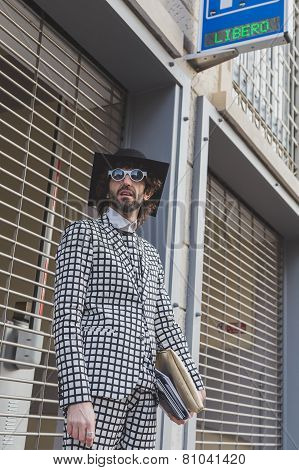 People Outside Dirk Bikkembergs Fashion Show Building For Milan Men's Fashion Week 2015