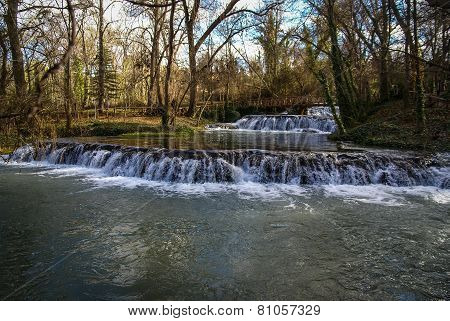 Waterfalls At Monasterio De Piedra, Zaragoza, Aragon, Spain