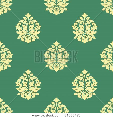 Seamless flourish pattern with dainty buds