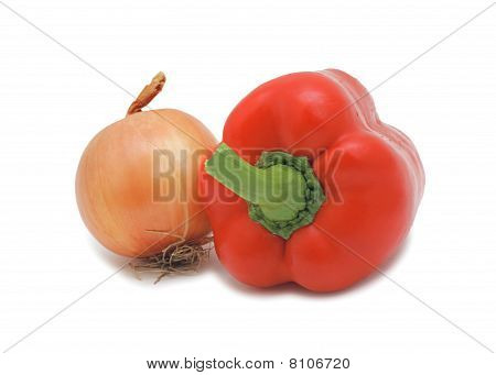 Sipuli ja paprika, eristetty
