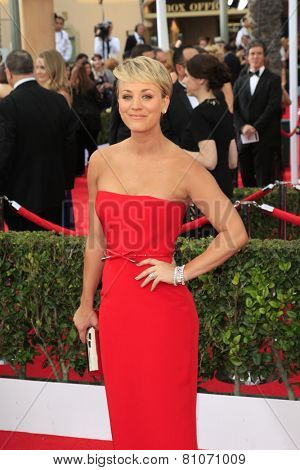 LOS ANGELES - JAN 25:  Kaley Cucoo-Sweeting at the 2015 Screen Actor Guild Awards at the Shrine Auditorium on January 25, 2015 in Los Angeles, CA