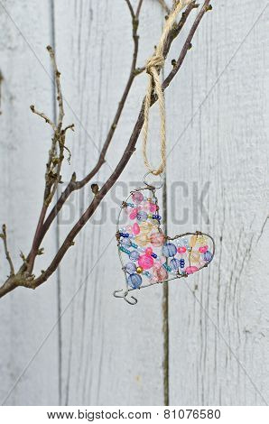 heart on a tree branch