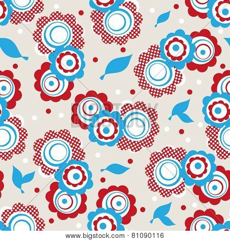 Vector seamless floral  spring pattern. Can be used for textile, wrapping, wallpaper and other design 