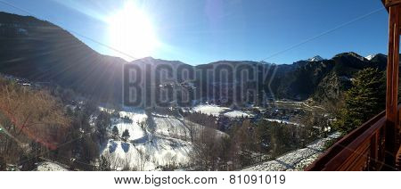 Panoramic view of Ordino