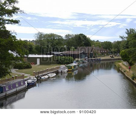 Wey navigazione. Guildford. Surrey.