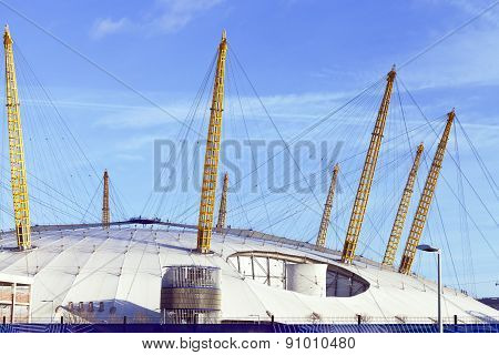 Modern dome structure in East London Greenwich Peninsula, 02
