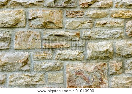 Old Stone Wall And Mortar Background Texture