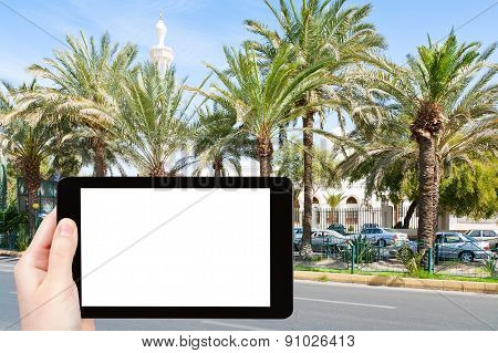 Tourist Photographs King Hussein Street In Aqaba