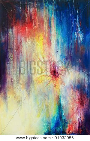Abstract Color Backgrounds, Painting Colage With Spots, Rust Structure.