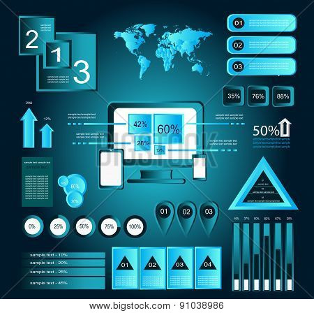 It Infographic Elements Black
