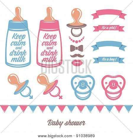 Baby shower design elements