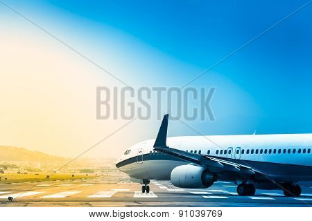 Plane Rolling to Take Off