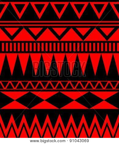 Ethnic abstract seamless pattern with tribal elements.