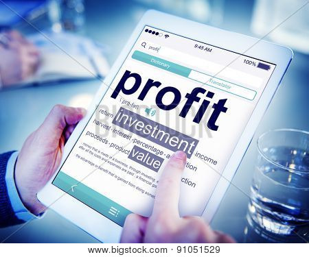 Profit Investment Digital Divice Business Income Sales Concept