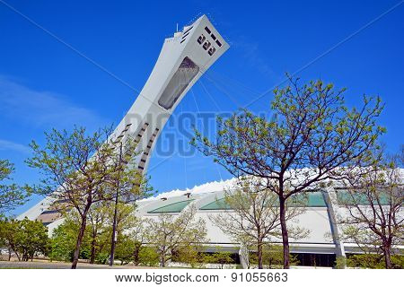 The Montreal Olympic Stadium and tower