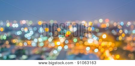 Blur Lighhts From Chiang Mai, Thailand For Background Usage.
