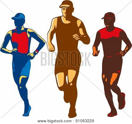 Triathlete Marathon Front Collection Retro