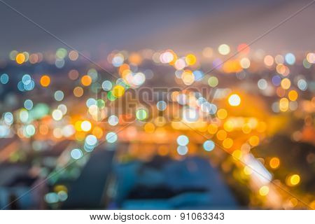 Blur Lighhts From Chiang Mai, Thailand For Background Usage.