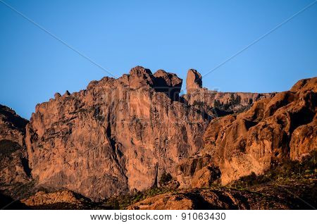 Volcanic Rock Basaltic Formation in Gran Canaria