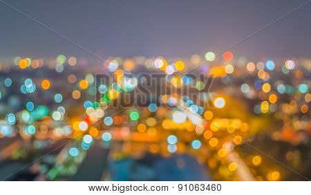Blur Lighhts From Chiang Mai, Thailand For Background Usage.