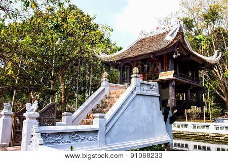 One Pillar Pagoda - Hanoi Vietnam. Landmark of Hanoi.