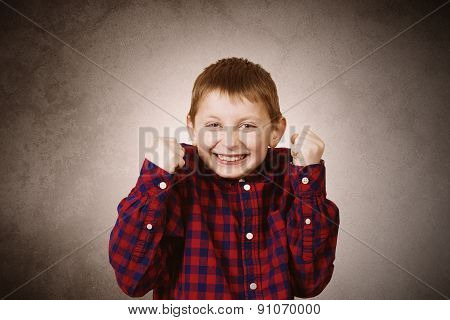 Excited Happy smiling little boy.Facial expression.