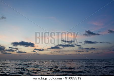 Beautiful Sea Landscape After Sunset