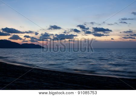 Beautiful Sea Landscape After Sunset