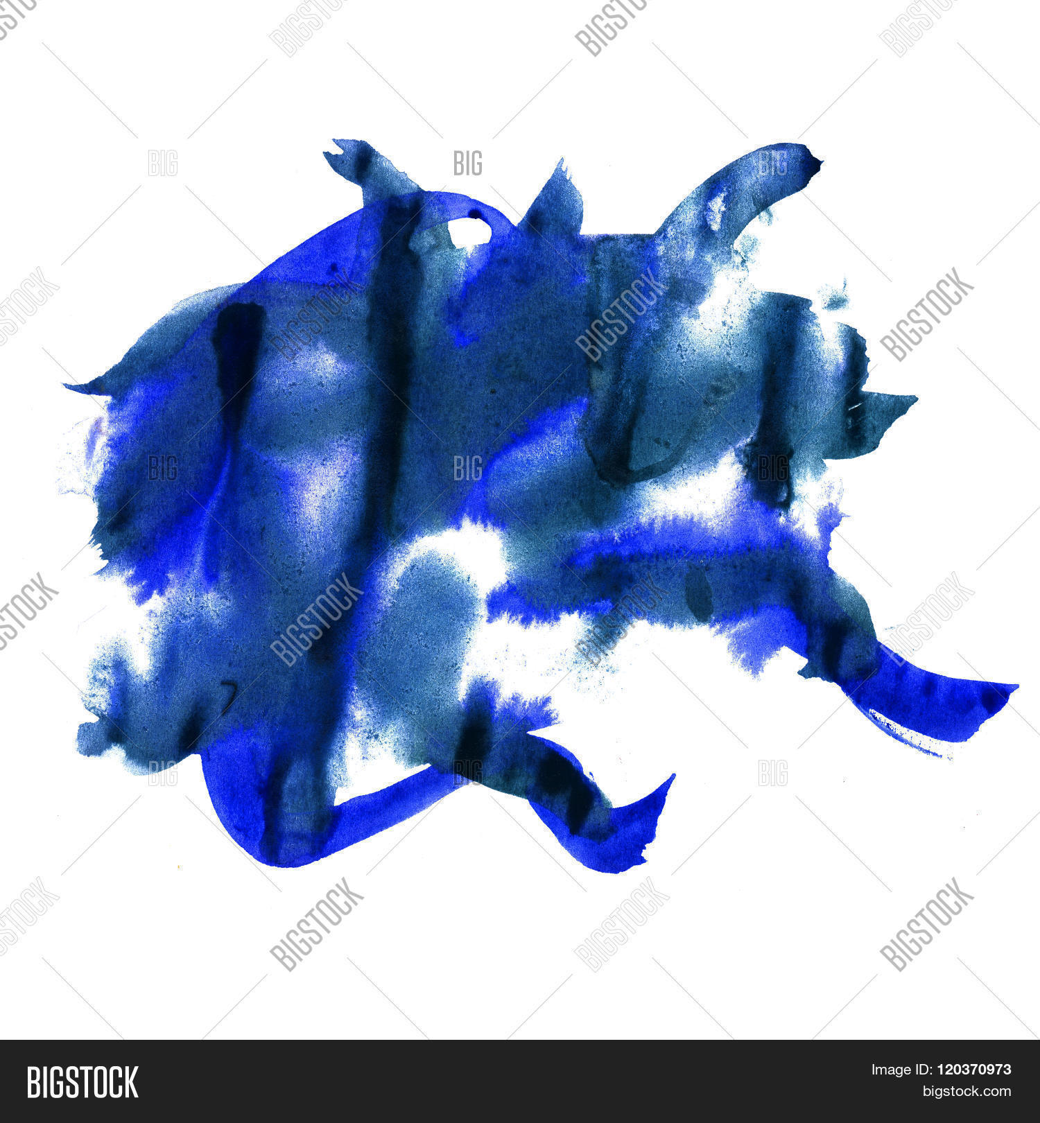 Watercolor Blue Paint Image & Photo (Free Trial) Bigstock