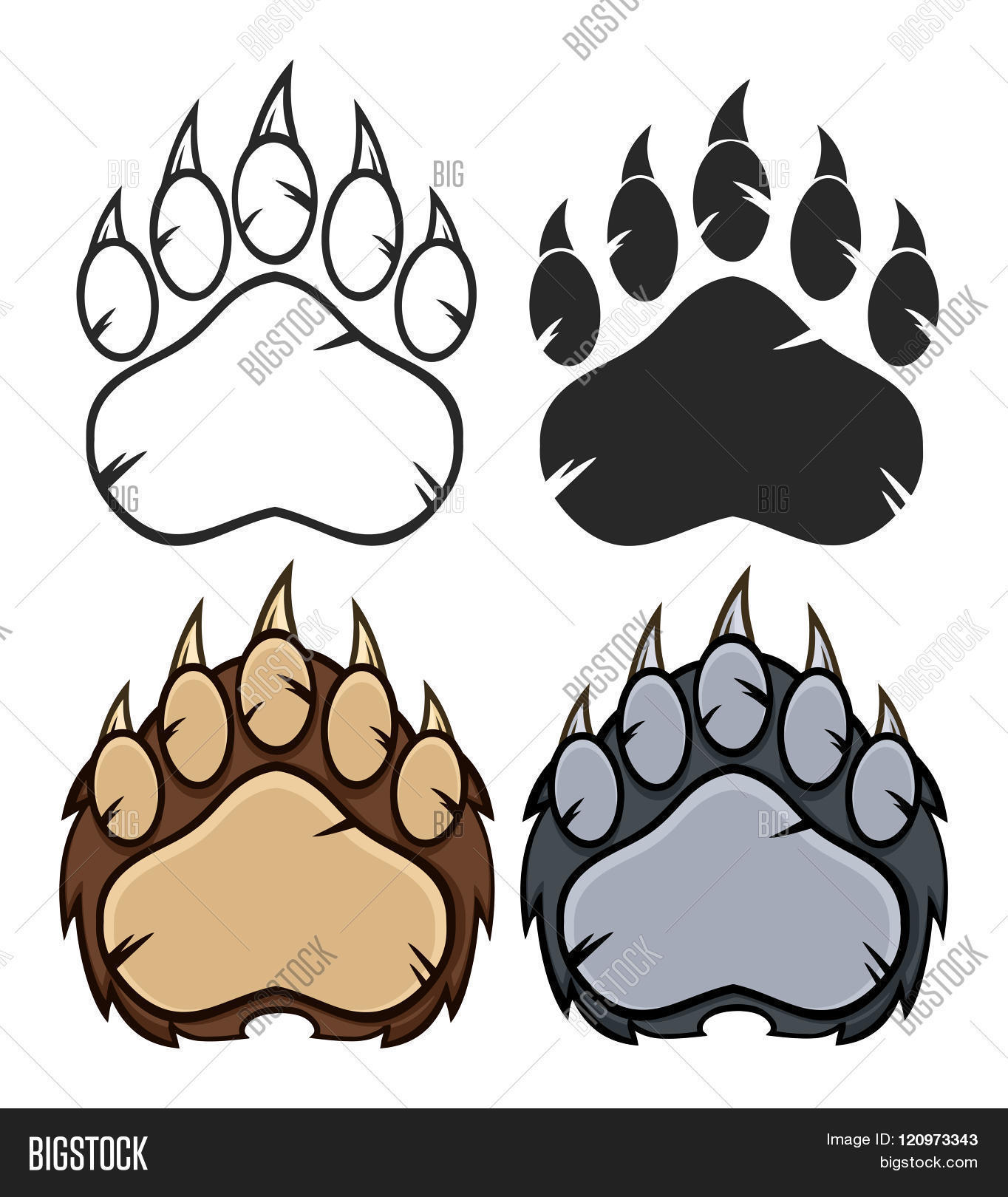Bear Paw Logo Design. Image & Photo (Free Trial) Bigstock