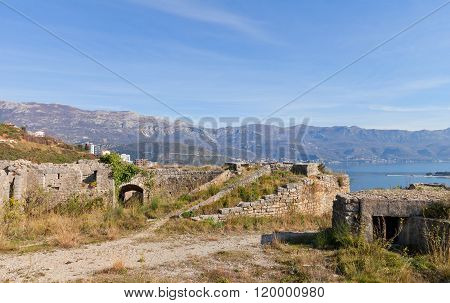 Ruins Of Mogren Fort (1860) Near Budva