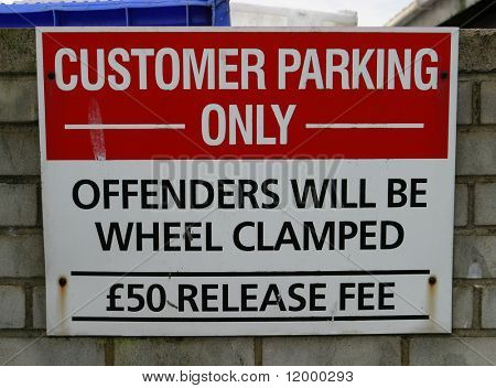 Signe de Parking client
