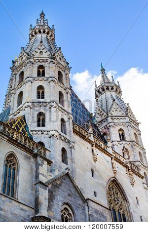 Towers view of St. Stephen's Cathedral in Vienna