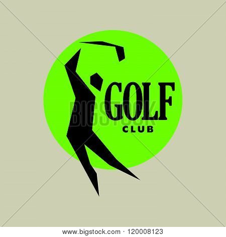 Vector flat golf logo design.