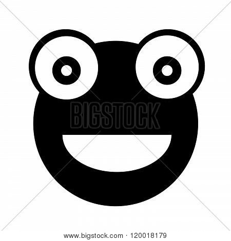an images of Frog emotion Icon Illustration sign design