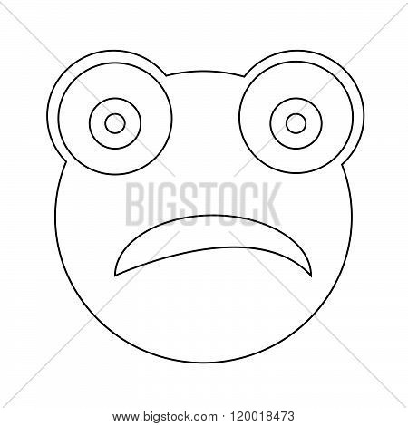 an image of Frog emotion Icon Illustration sign design