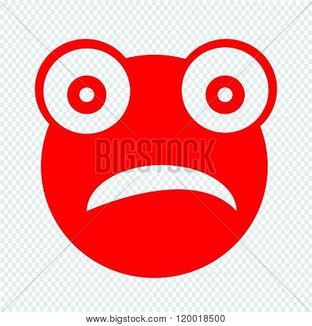 an image of Frog emotion Icon Illustration sign design