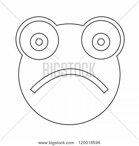 an image of Frog emotion Icon Illustration sign design