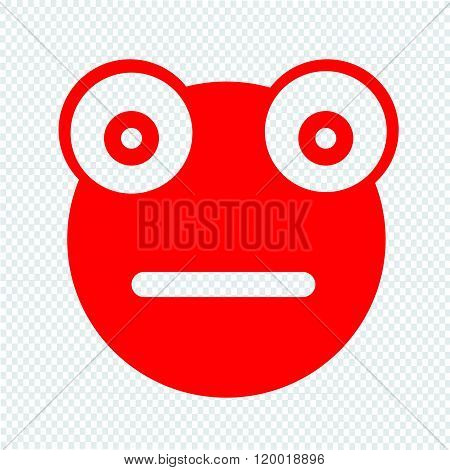 an image of Frog emotion Icon Illustration sign design