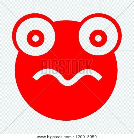 an images of Frog emotion Icon Illustration sign design