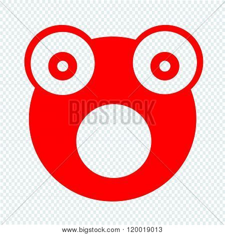 an image of Frog emotion Icon Illustration sign design