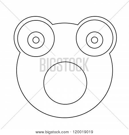 an image of Frog emotion Icon Illustration sign design
