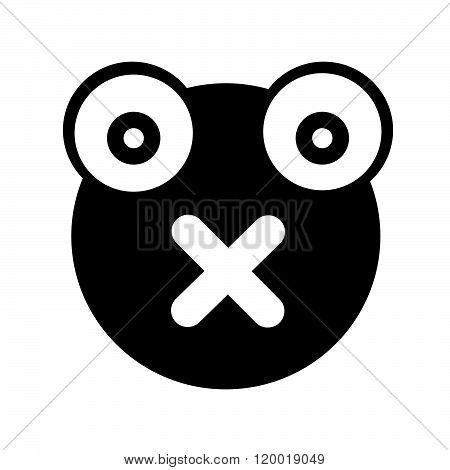 an image of Frog emotion Icon Illustration sign design