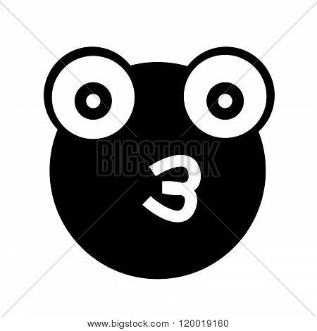 an images of Frog emotion Icon Illustration sign design
