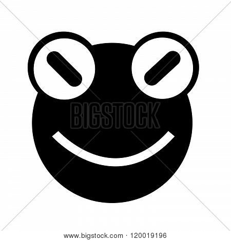 an images of Frog emotion Icon Illustration sign design