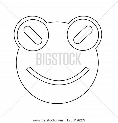 an images of Frog emotion Icon Illustration sign design