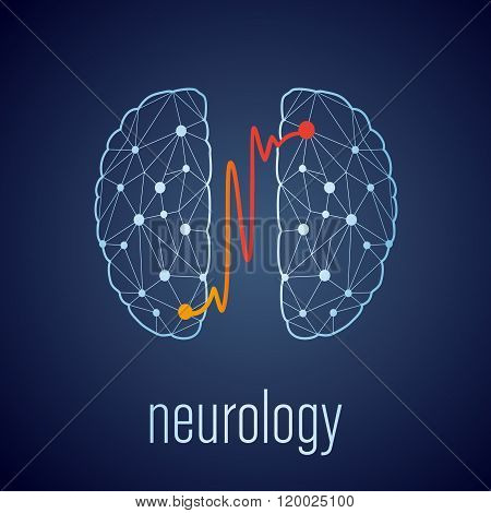 Abstract creative neurology concept with human brain