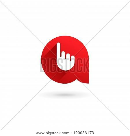 Letter A Hand Logo Icon Design Template Elements